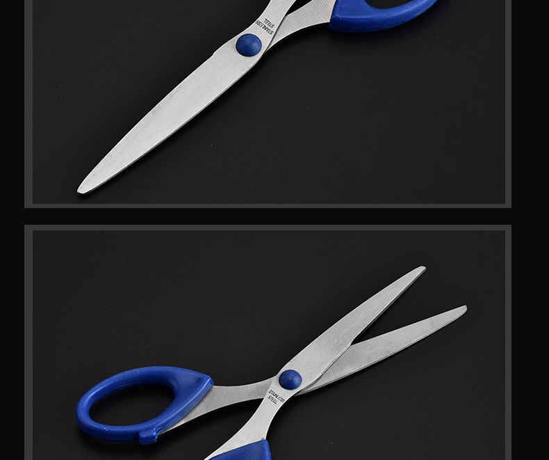 厂家直销 不锈钢剪刀 diy学生手工剪刀 不锈钢办公剪 家用剪刀详情8