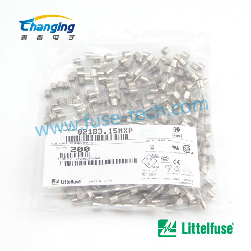 T2.5A/250V 玻璃管5*20MM 延迟慢断 力特原装进口保险管 单体无脚