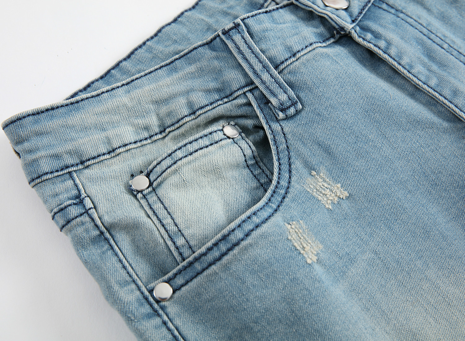 Herren Skinny Jeans Mit Waschung Und Destroyed Effekten_voghion.com