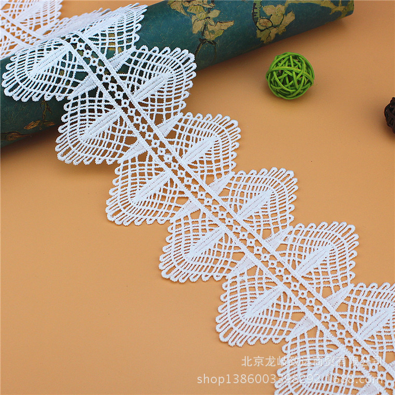 服装辅料 牛奶丝水溶花边条码11CM宽刺绣花边织带 饰品 波浪花边