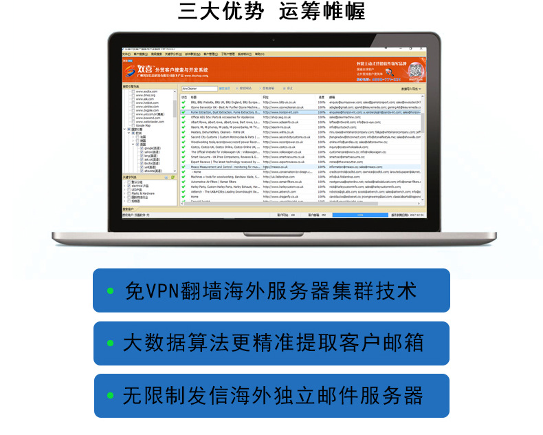 双喜软件 Google找客户工具 全球客户搜索与开