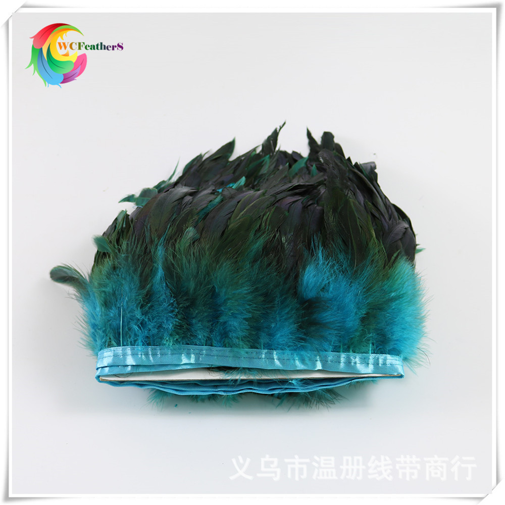 厂家直销双色永毛布边紫泳羽毛带舞台服装裙边17色现货拉丁舞裙摆详情图10