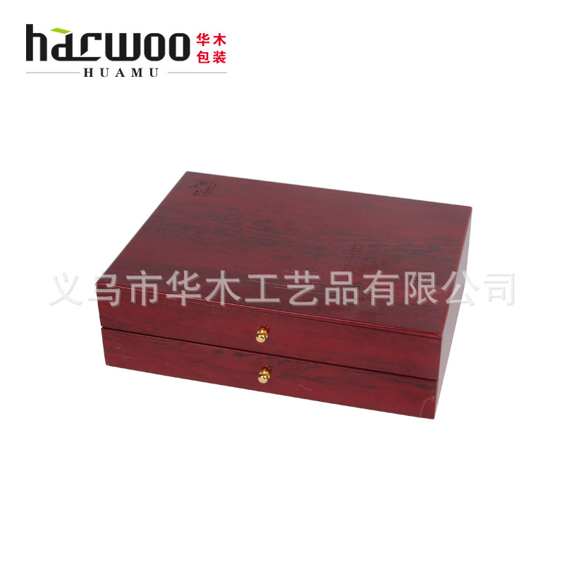 定制高档微商爆款保健品西红花木盒包装盒藏红花礼品盒批发