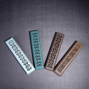 Ceramic horizontal line incense burner incense box incense holder incense burner creative decoration purple sand one-piece delivery