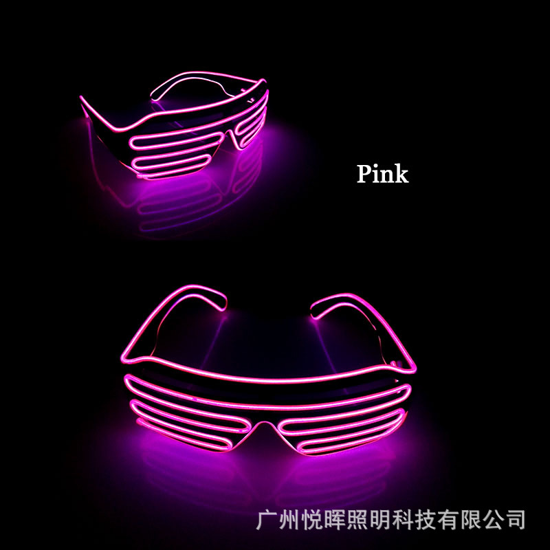 Venta caliente de Halloween persianas monocromo gafas luminosas bola vestir gafas fluorescentes Festival atmósfera suministros