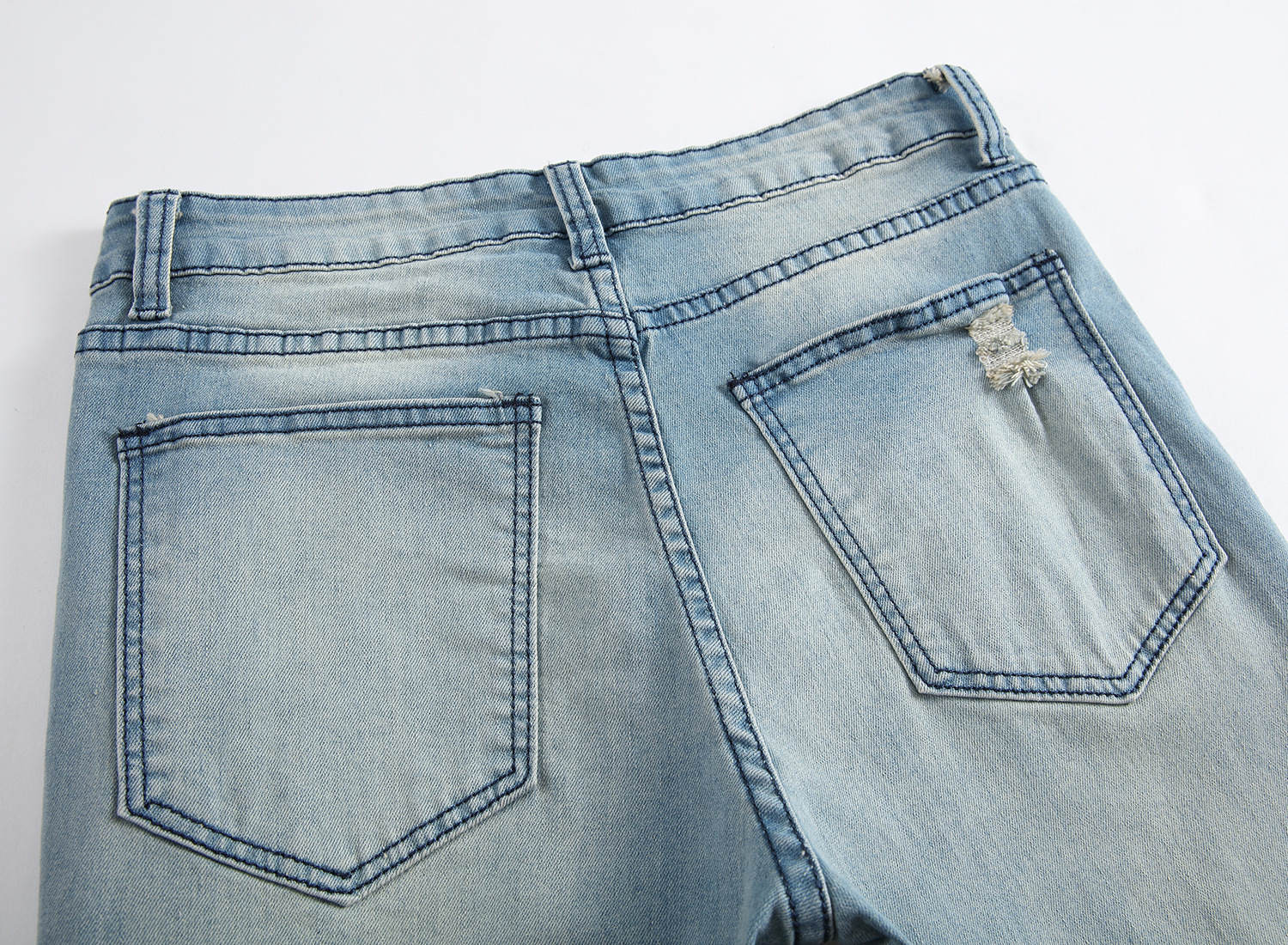Herren Skinny Jeans Mit Waschung Und Destroyed Effekten_voghion.com