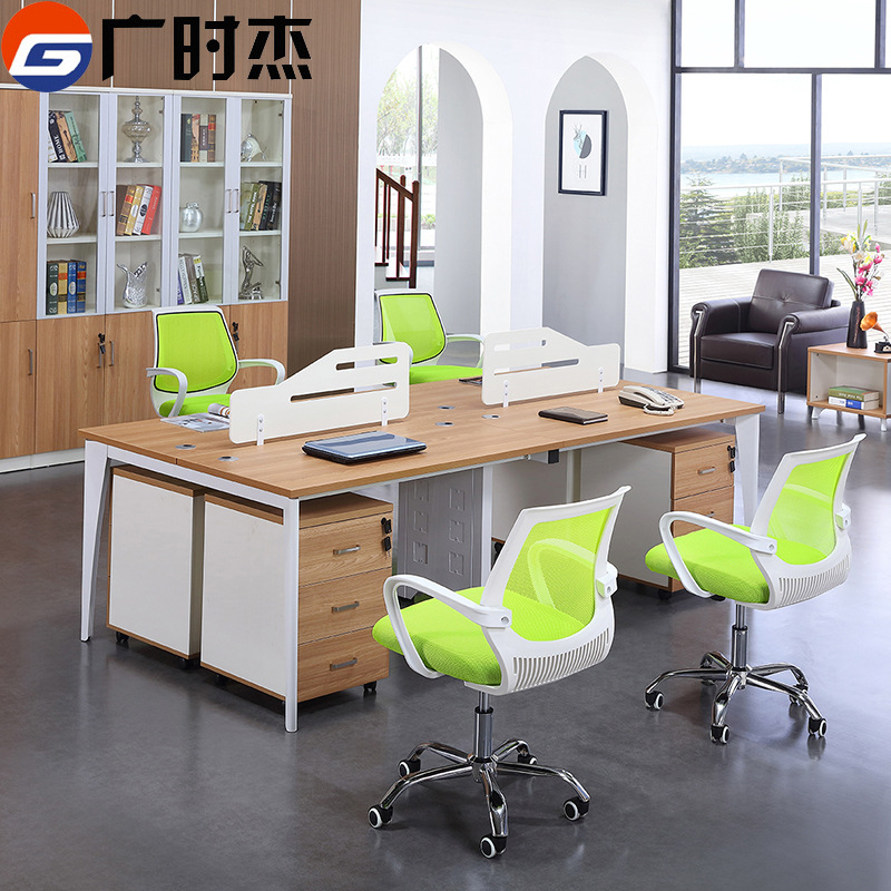 supply Staff member desk The new 4 Steel frame combination desk Guangzhou Office furniture desk