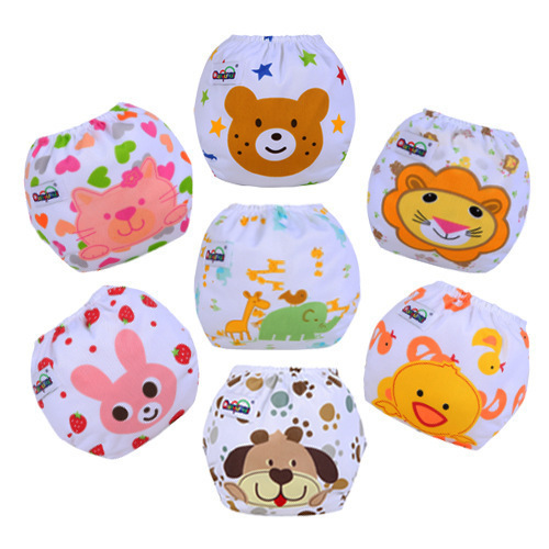 New baby diapers, baby cartoon training pants, learning pants, children's [flannel] cloth diapers