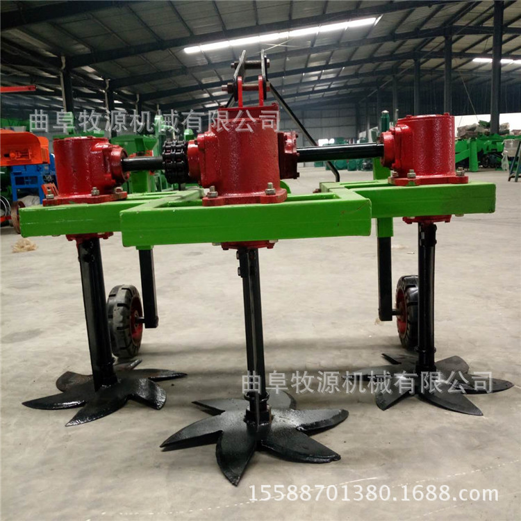 邯郸高效快捷3盘大蒜收货机价格  拖拉机带动挖蒜机厂家