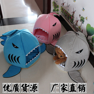 Manufactor Direct selling Explosive money Shark kennel Cat litter Cartoon originality Pet Waterloo Suede Foldable Washable Four seasons