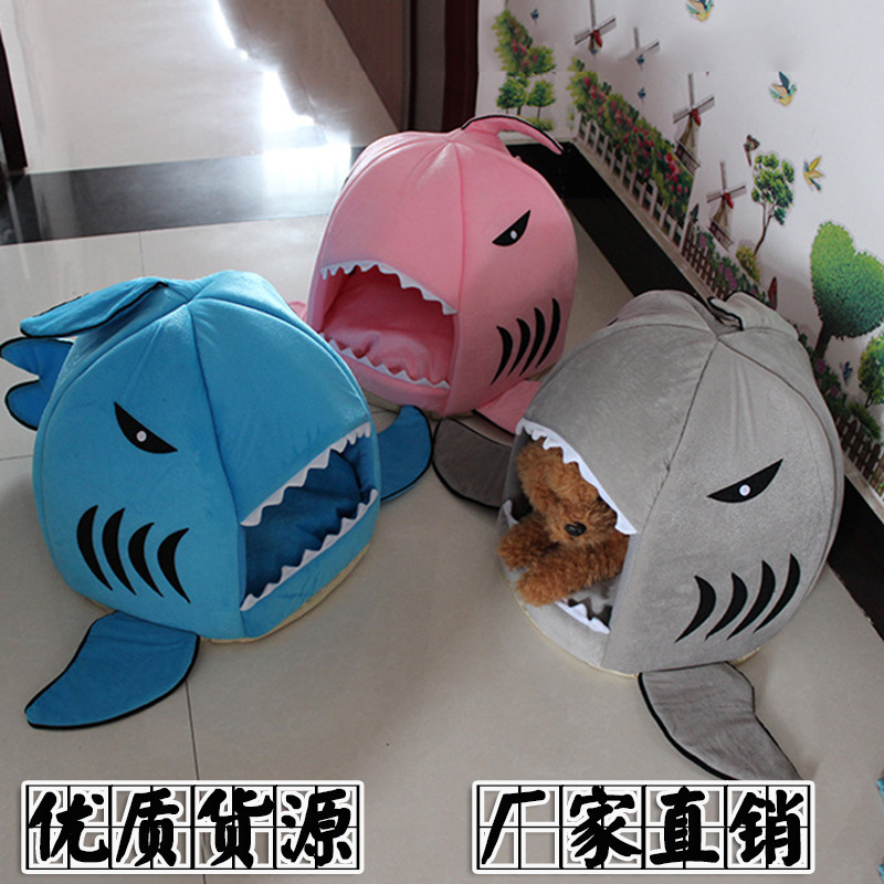 Manufactor Direct selling Explosive money Shark kennel Cat litter Cartoon originality Pet Waterloo Suede Foldable Washable Four seasons