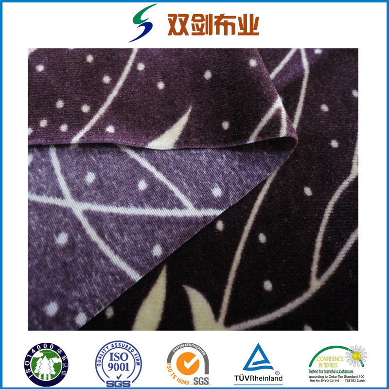 供应经编不倒绒韩国绒染色印花高档服装面料