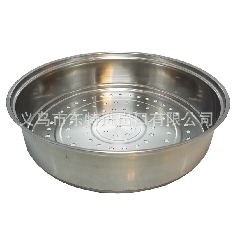 Factory direct sales 28cm stainless steel soup and steam dual-purpose pot, multi-purpose steamer, gift single-bottom 2-layer steamer detail image 12