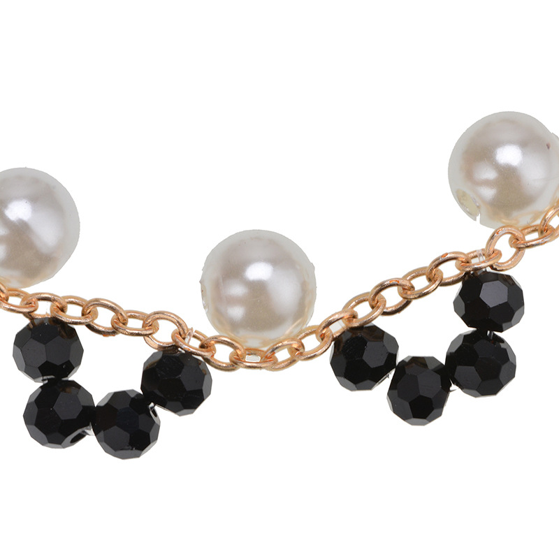 other copper Inlaid pearl necklace (Silver)NHYT0251-Silver