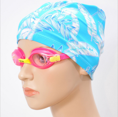Wholesale solid color cloth swimming caps for men and women, comfortable swimming caps for adults, boys and girls, long hair swimming caps