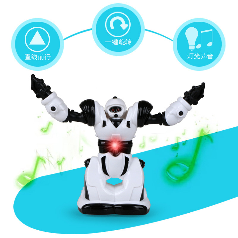 Hongxing remote control robot Advance rotate Walk lighting music intelligence Electric robot Toy Factory wholesale
