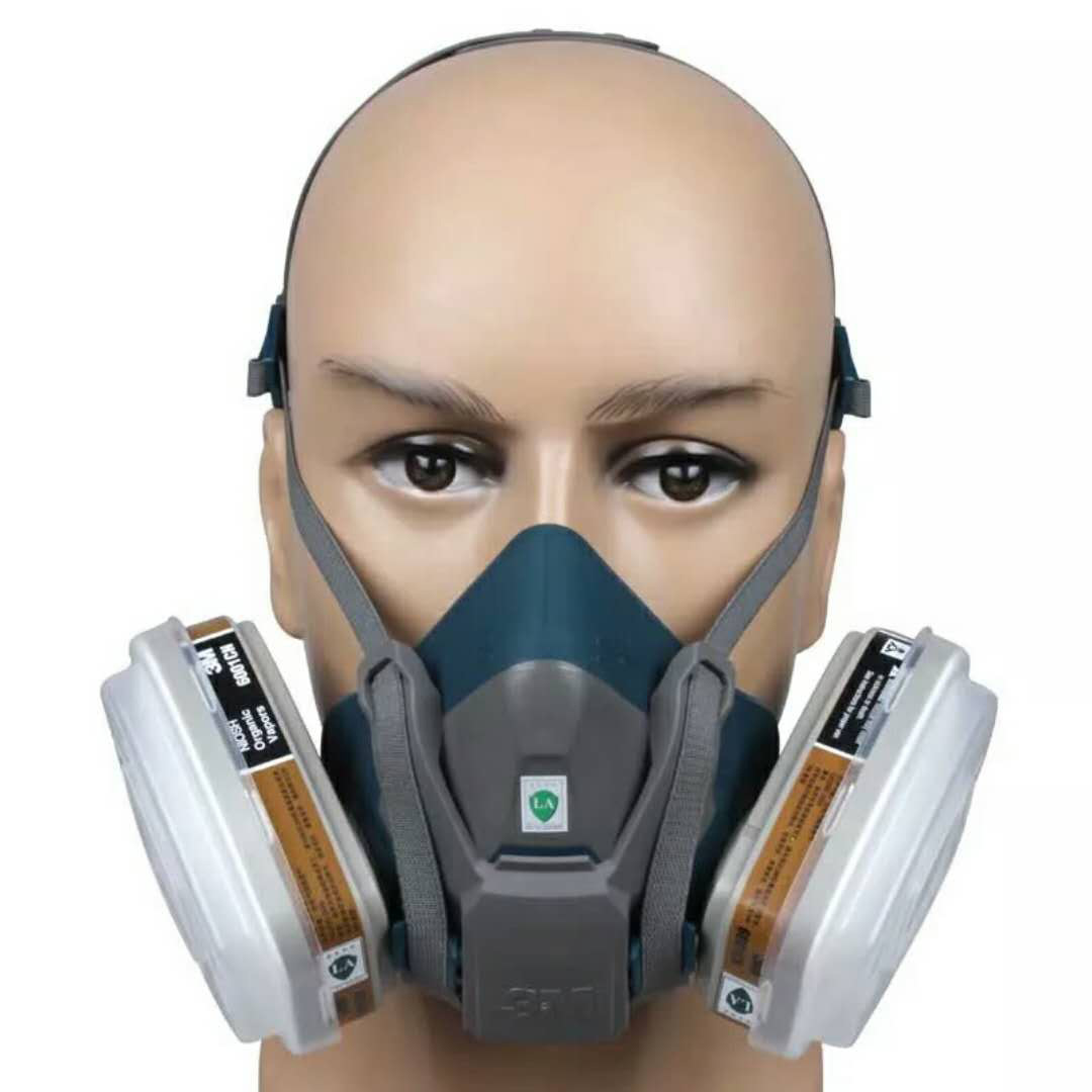Masque à gaz en Masque en silicone filtre à charbon actif à haute efficacité filtre à fibres électrostatiques - Respirateur - Anti-poussière anti-virus - Ref 3403586 Image 3