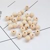 Resort style series Circle rattan wood beads flat wood bead beads cloth ear cloth earrings material accessories