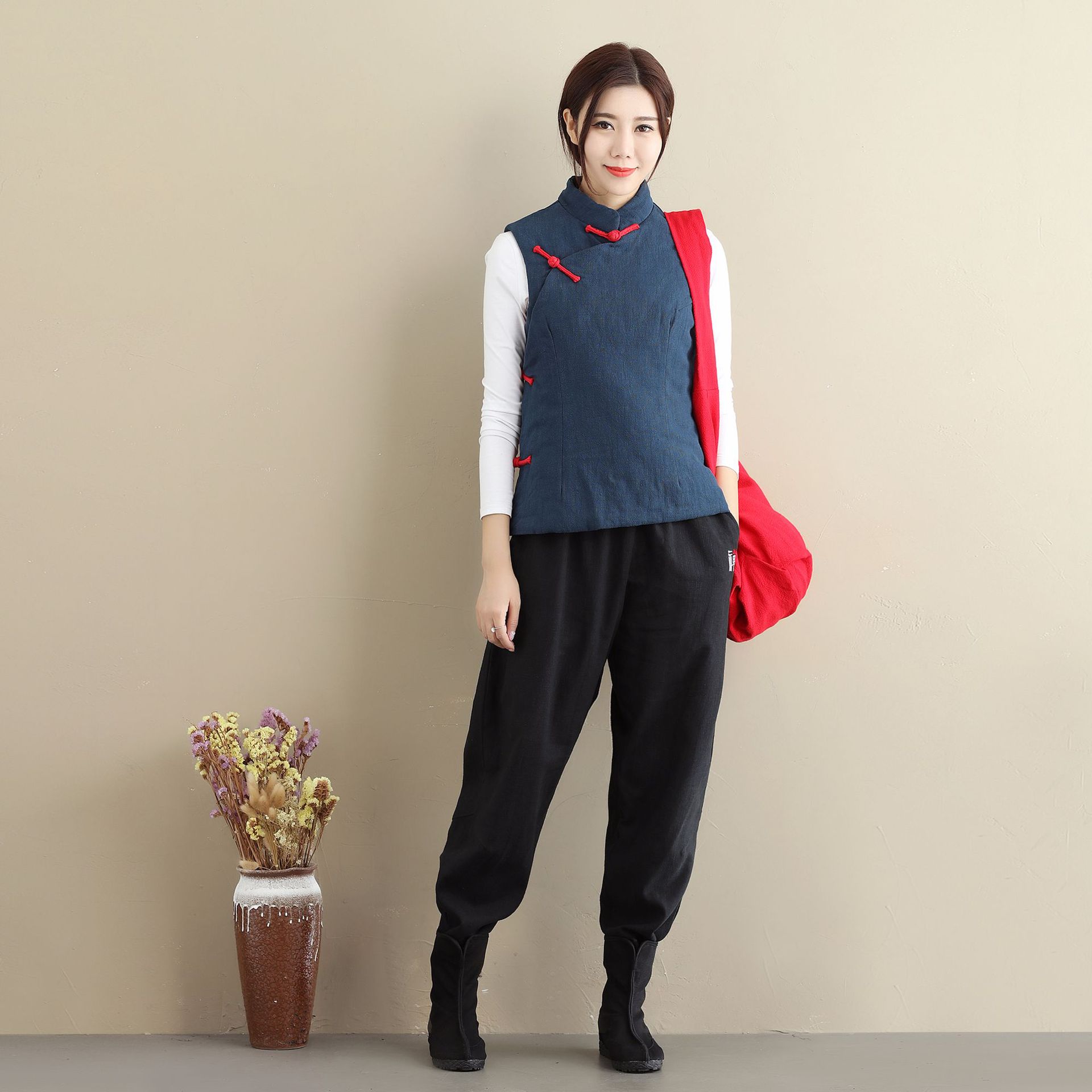 Gilet femme ASAYOU en Coton et lin - Ref 3318112 Image 6