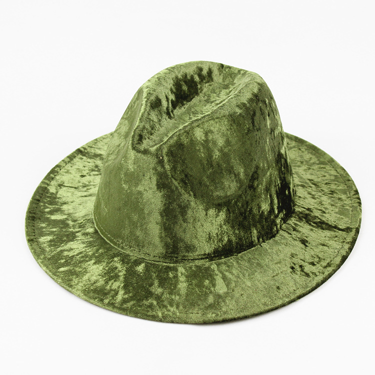 Unisex Fashion Solid Color Flat Eaves Fedora Hat display picture 2