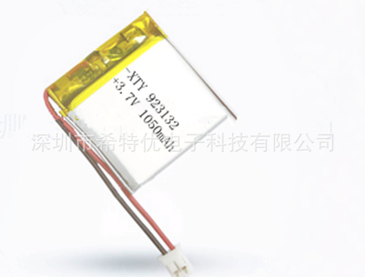 供应3.7伏1050mah大容量锂聚合物电池923132可充充电电池成人用品