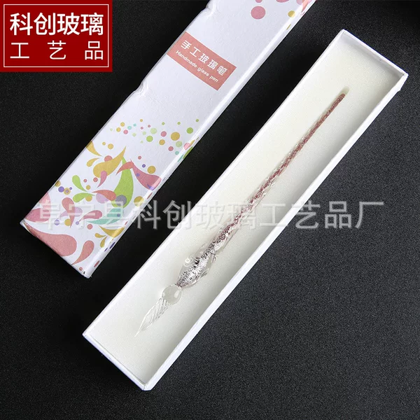 Glitter pen manufacturers supply bright star Net red crystal pen various styles colorful crystal glass stained with water