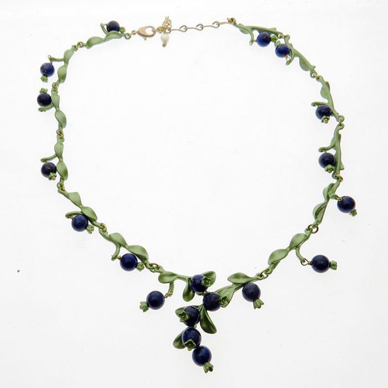 Europe, America, Japan and Korea Vintage wholesale Jewelry Explosive money lapis lazuli Blueberry green Paint Necklace goddess Session