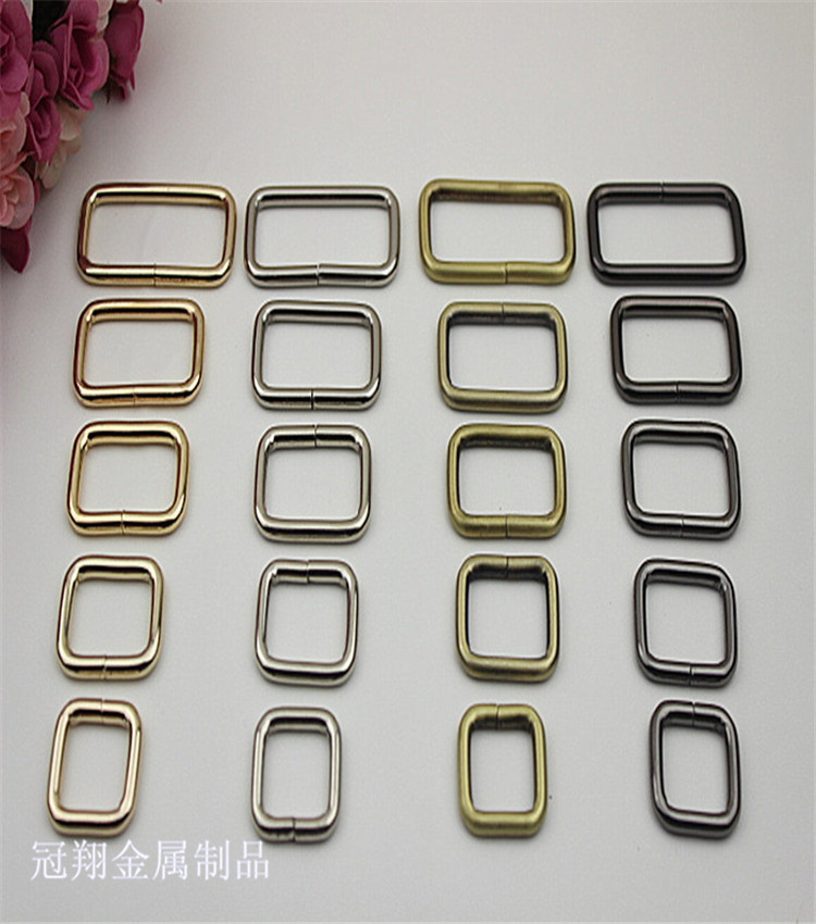 箱包五金配件厂家直销大量现货各种规格颜色 铁线方扣 调节扣