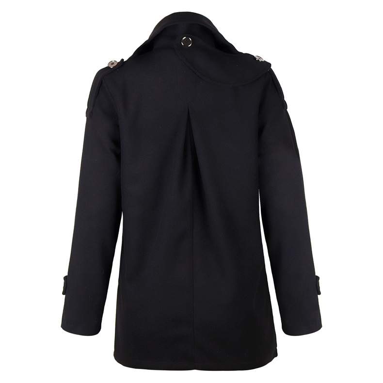 Slim temperament lapel double-breasted coat NSKX10160