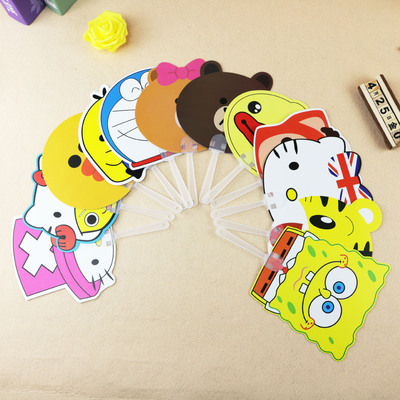 厂家直销广告扇定做 pp扇子定做 广告扇批发定制 卡通塑料扇子|ru