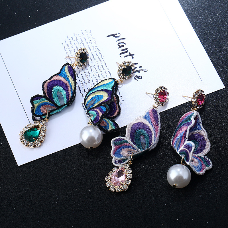 Korean style Clothearring (blue)NHVA4507-blue