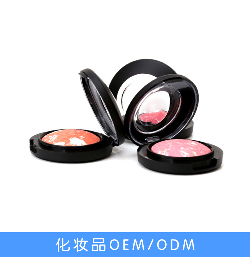 彩妆工厂oem外加工单色多色珠光亚光高光修容腮红贸易微商爆款