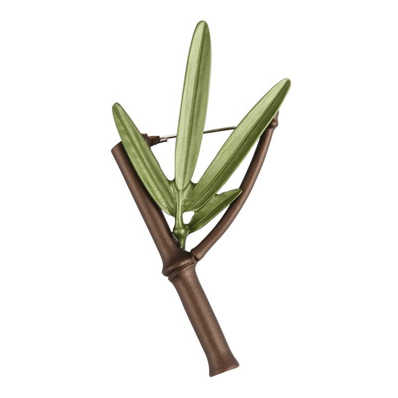 青岛Vintage文艺范 竹韵 竹子竹叶胸针Fashion brooches女士男士|ru