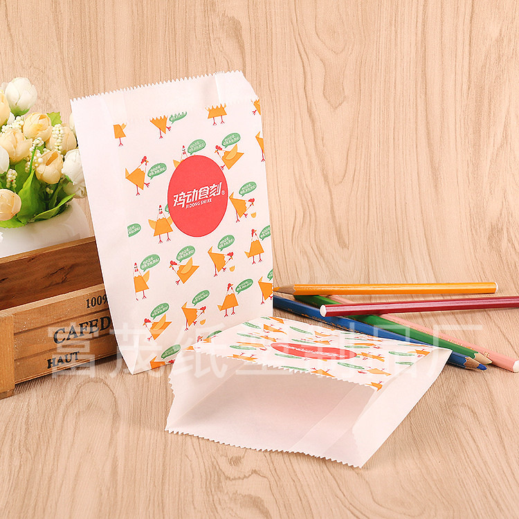 定制定做牛皮纸防油纸袋小吃打包袋子食品快餐打包包装袋 泡芙袋