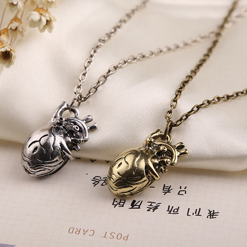 New fashion anatomical heart pendant necklace wholesale