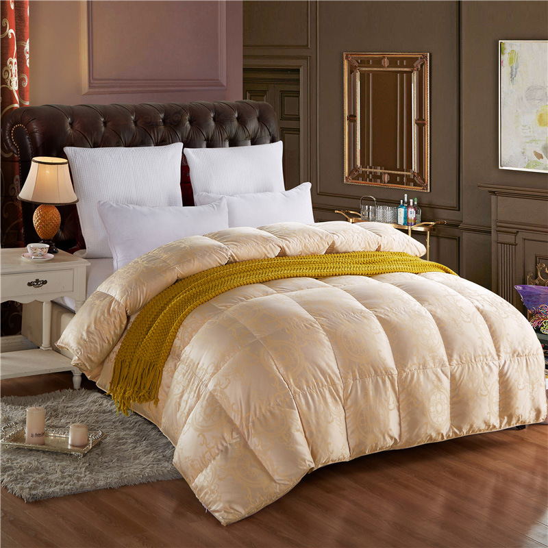 The new direct 100 silk Jacquard weave double-deck Down quilt Semi-finished inner liner