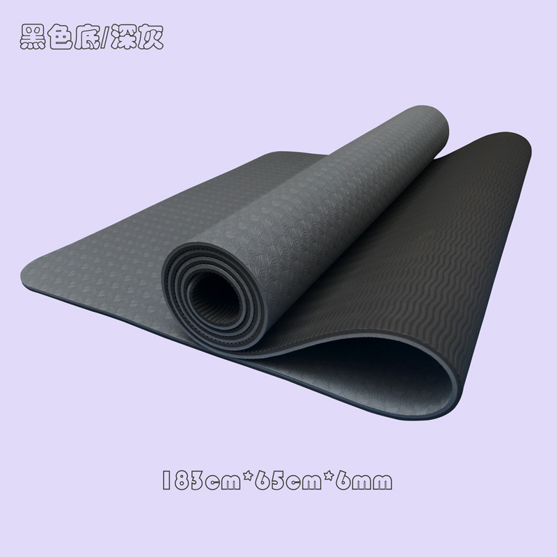 Yoga Mat Supplies Bodybuilding non-slip environmental protection tasteless customized LOGO factory wholesale Manufactor TPE Yoga mats