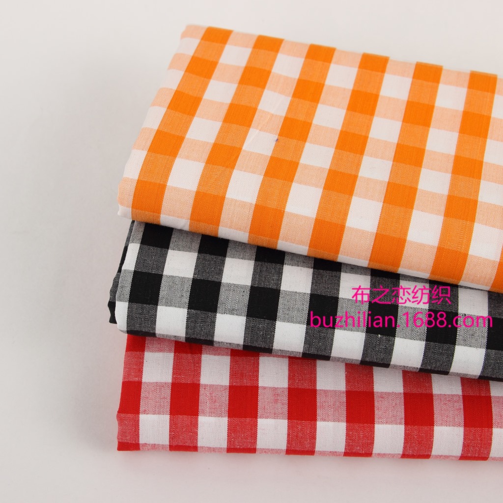 现货供应 全棉色织格子布 双色格 衬衫布 休闲 童装等时尚 服装而