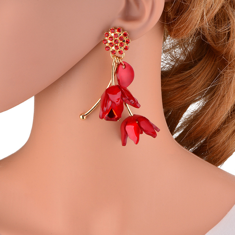 flowers Acrylicearring (creamy-white)NHWF2874-creamy-white