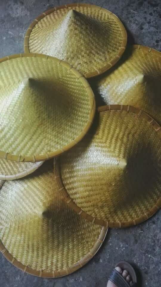 厂家批发特色竹编渔夫渔民影视斗笠定制帽子帽子女士棒球帽鸭舌帽