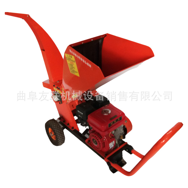 曲阜友联高效树枝粉碎机小型移动柴油树枝机湿树枝木材粉碎机供应