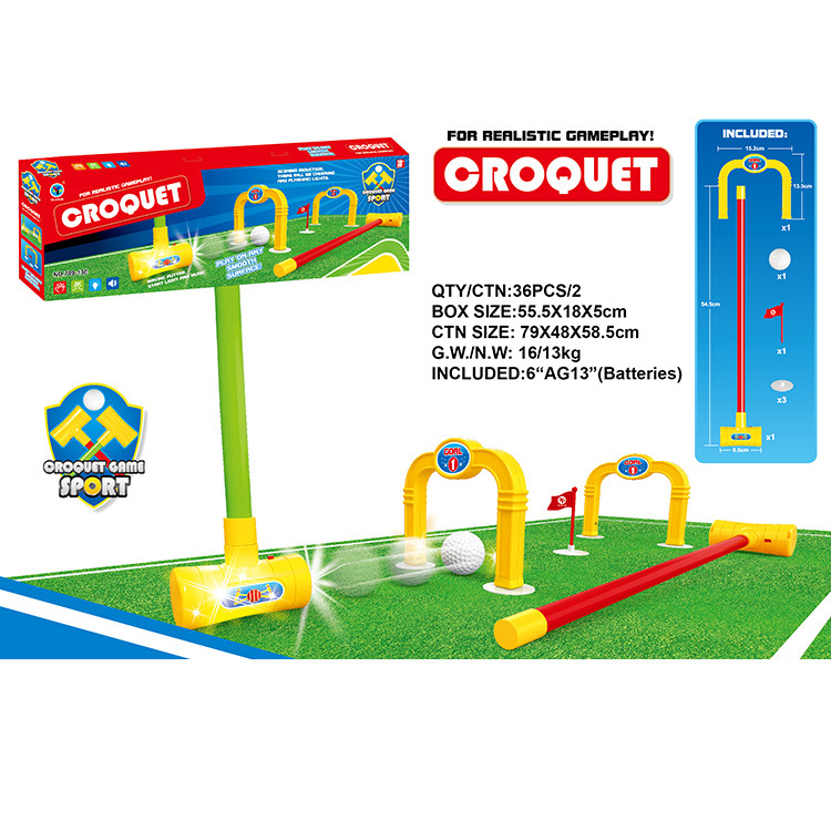 Entretenimiento ocio deportes juguete eléctrico meta inducción de los niños gateball juguete regalo