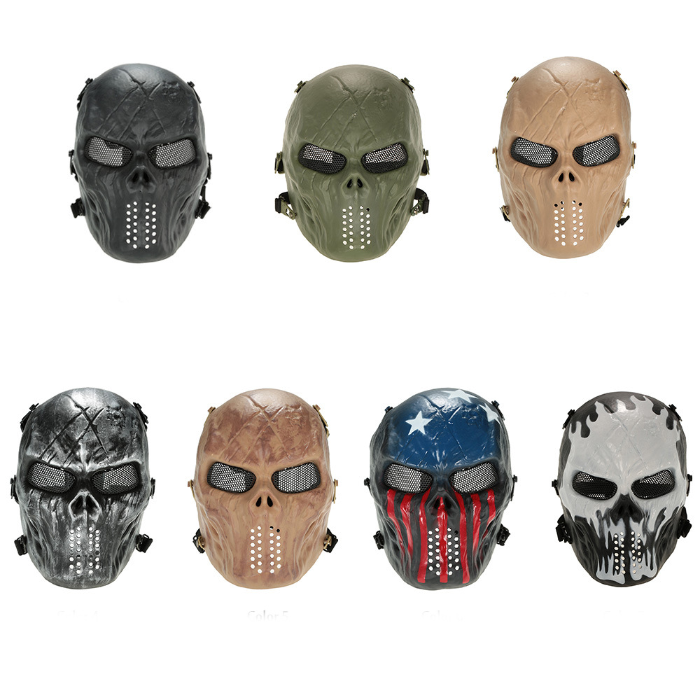 M06全脸防护面罩 户外真人CS骷髅防护面具 万圣节影视道具
