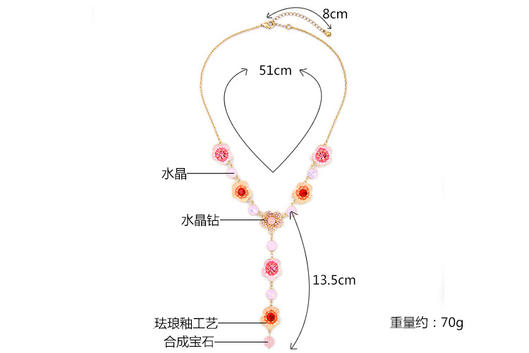 Creative Flower Earrings French Style Small Fresh Temperament Necklace Matching Jewelry Sweater Chain Clavicle Chain display picture 14