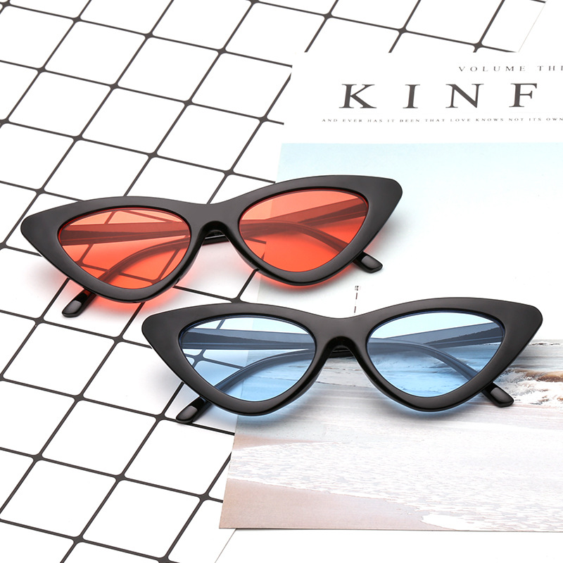 封帆同款复古时髦三角形猫眼眼镜个性墨镜女街拍太阳镜凹造型