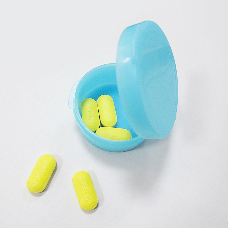 圆形药盒 塑料小药盒 有盖便捷药盒 塑胶创意药盒 翻盖式药盒