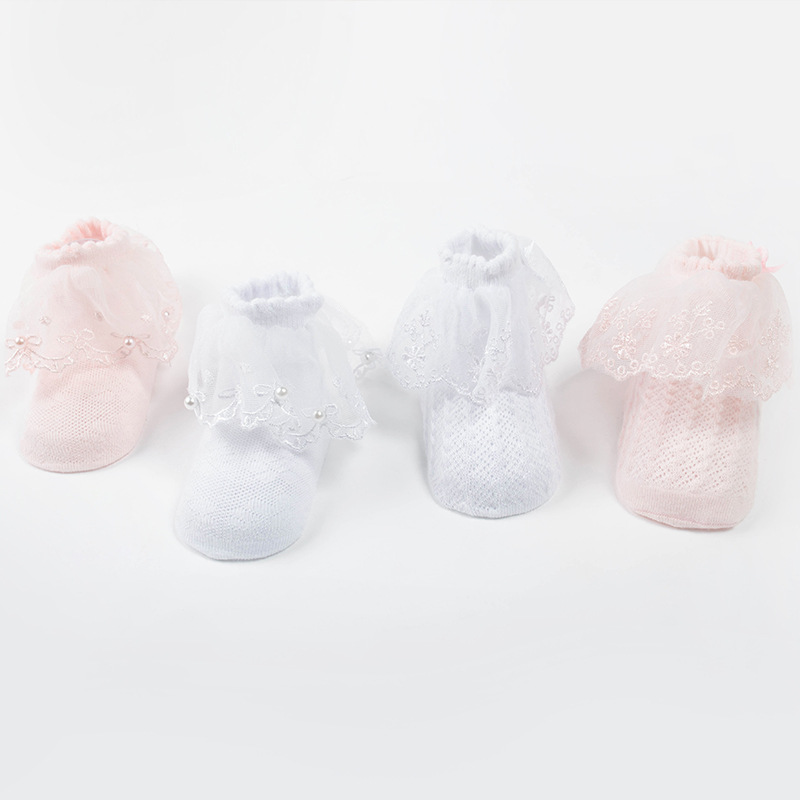 Calcetines de encaje de malla para niños de verano independientes calcetines de algodón para niñas calcetines de algodón fino para bebés