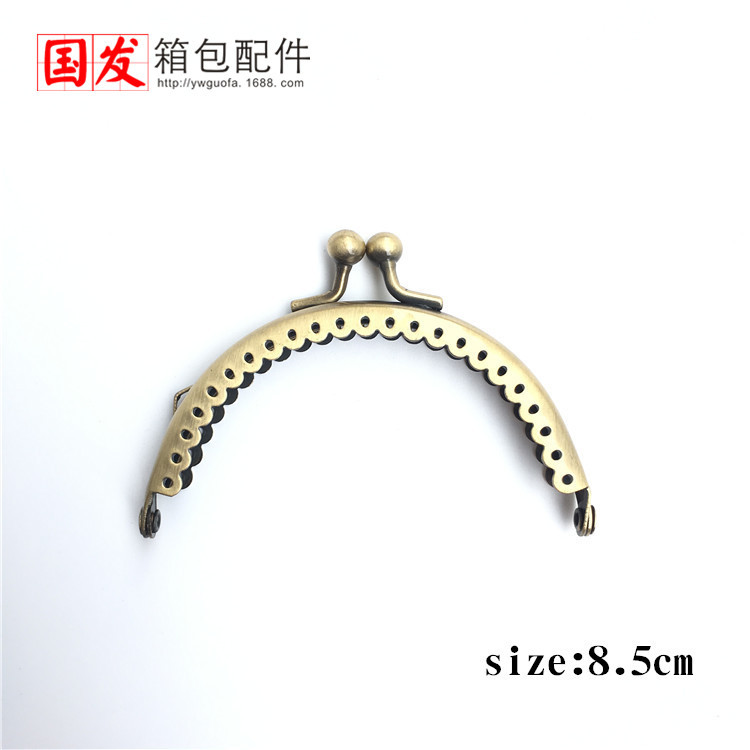 8.5 10.5, 12.5, 15, 20CM semicircular encaje brillante oro bronce clásico