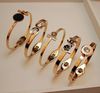 Fashionable universal golden bracelet stainless steel, Korean style, simple and elegant design, pink gold, wholesale