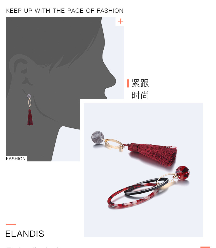 Fashion OL Resinearring (Golden red)NHNTF1246-Golden red
